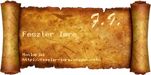 Feszler Imre névjegykártya