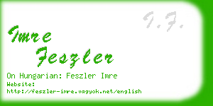 imre feszler business card